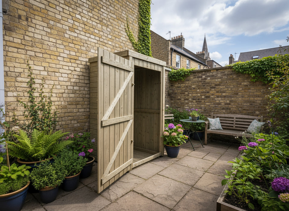 Gartenschrank Lilie / Busch (190 x 92 x 52 cm)