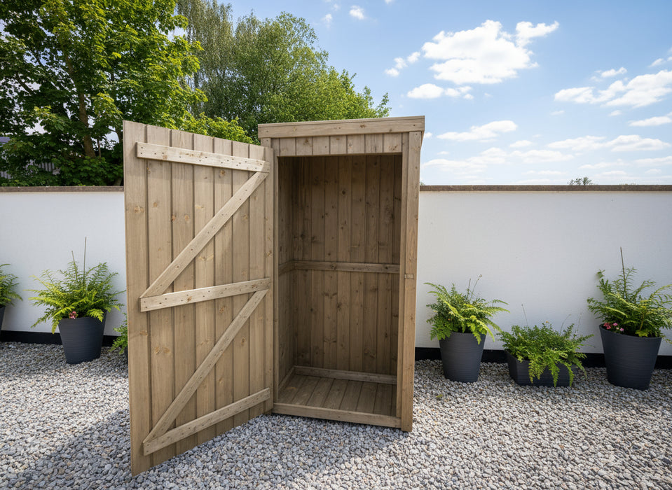 Gartenschrank Lilie / Busch (190 x 92 x 52 cm)