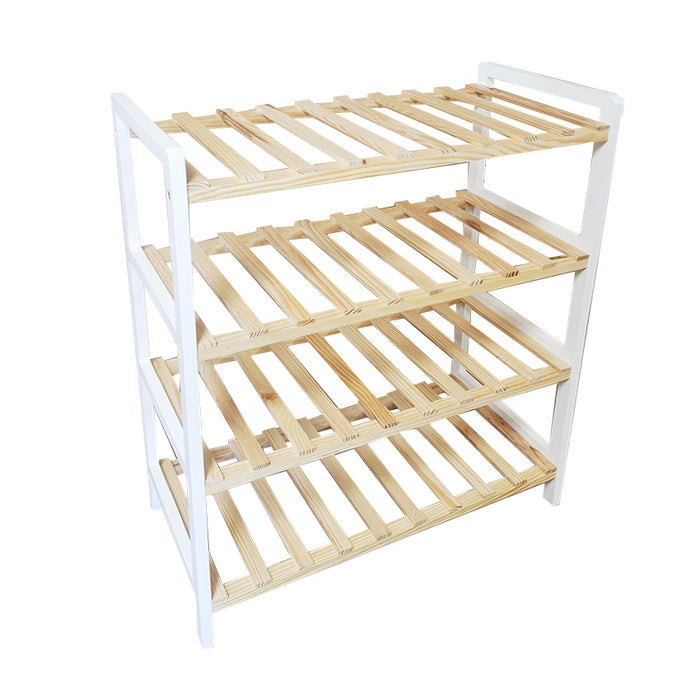 Modern houten schoenenrek