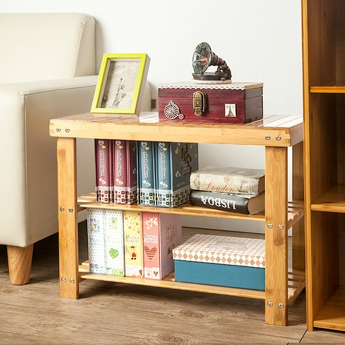 Bamboe Schoenenrek Bank – 3 Lagen, Duurzaam & Multifunctioneel (70 x 27,9 x 45 cm)