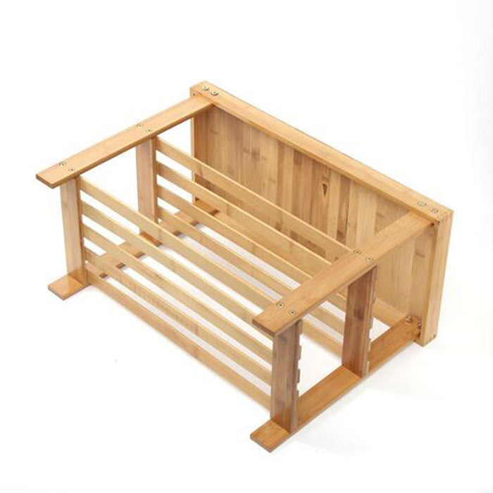 Bamboe Schoenenrek Bank – 3 Lagen, Duurzaam & Multifunctioneel (70 x 27,9 x 45 cm)