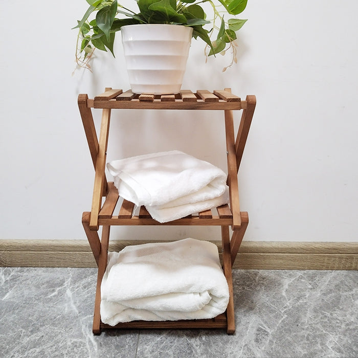 Opvouwbaar houten schoenenrek – 3 lagen (31 x 21 x 47,2 cm)