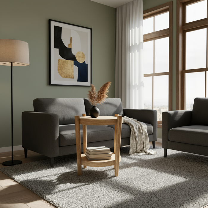 Skandinavischer runder Couchtisch