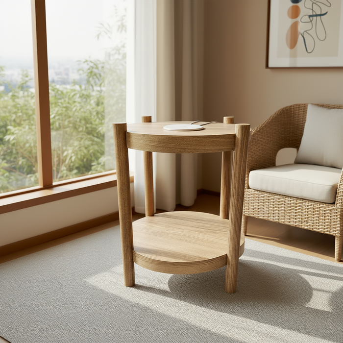 Skandinavischer runder Couchtisch