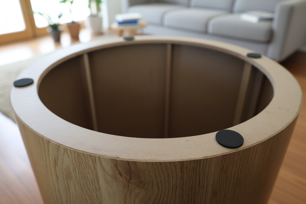 Ensemble de 2 tables basses rondes en bois