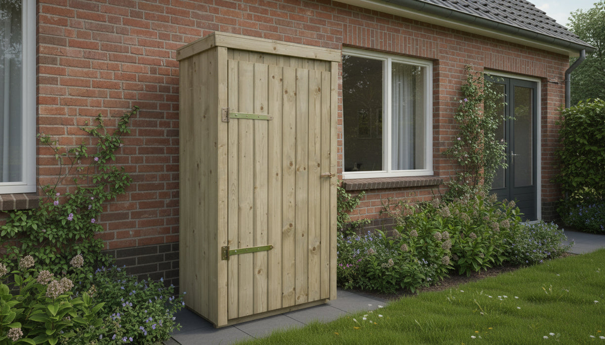 Gartenschrank Lilie / Busch (190 x 92 x 52 cm)