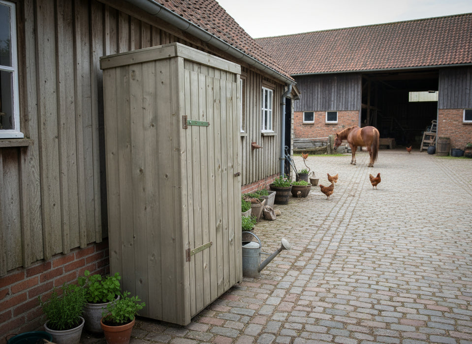 Gartenschrank Lilie / Busch (190 x 92 x 52 cm)