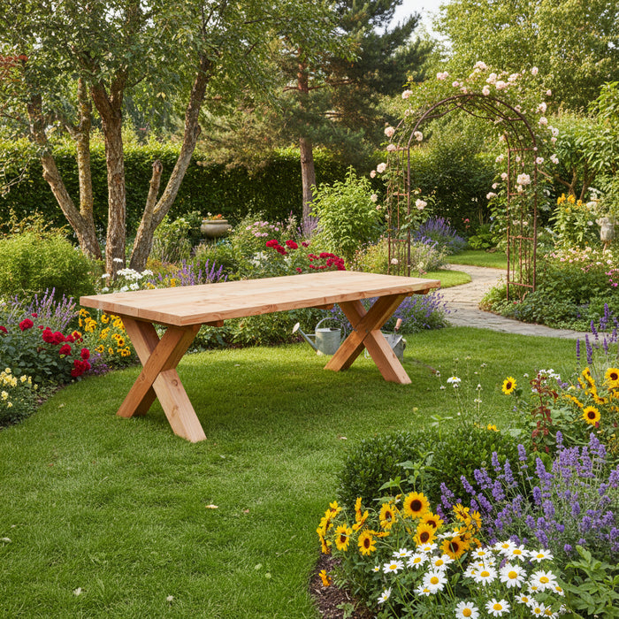 Table Xavi Excellent, 79 x 95 x 245 cm, non traitée
