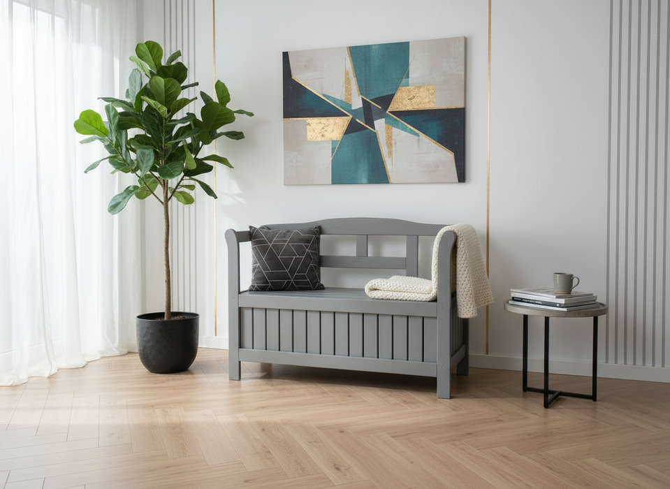 Banc de jardin Yinke - Gris - Deuxième choix