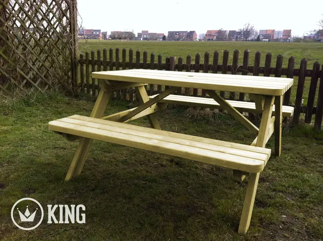 6 picknicktafels KING® 140 cm