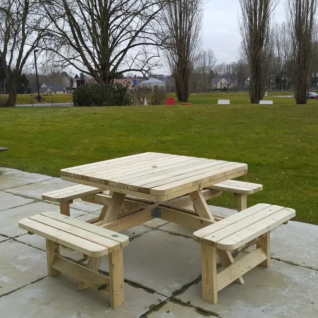6 vierkante picknicktafels KING® XXL – foto 4