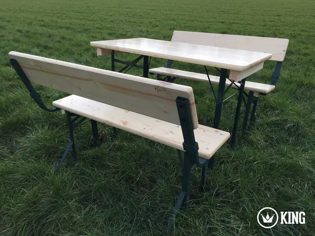 Biertafelset KING® 110 × 60 cm met rugleuningen – foto 2