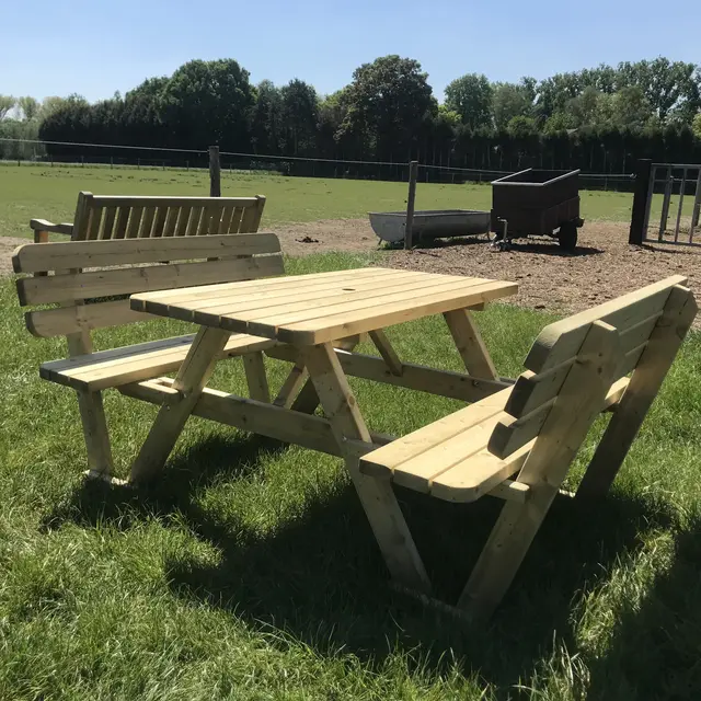 Picknicktafel KING® 140 cm met rugleuningen – foto 4