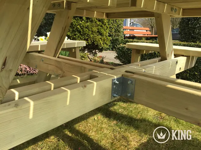 Vierkante picknicktafel KING® XXL 200 × 200 cm – foto 3