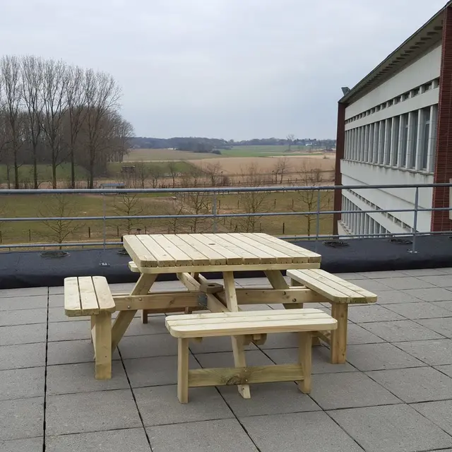 Vierkante picknicktafel KING® XXL 200 × 200 cm – foto 5